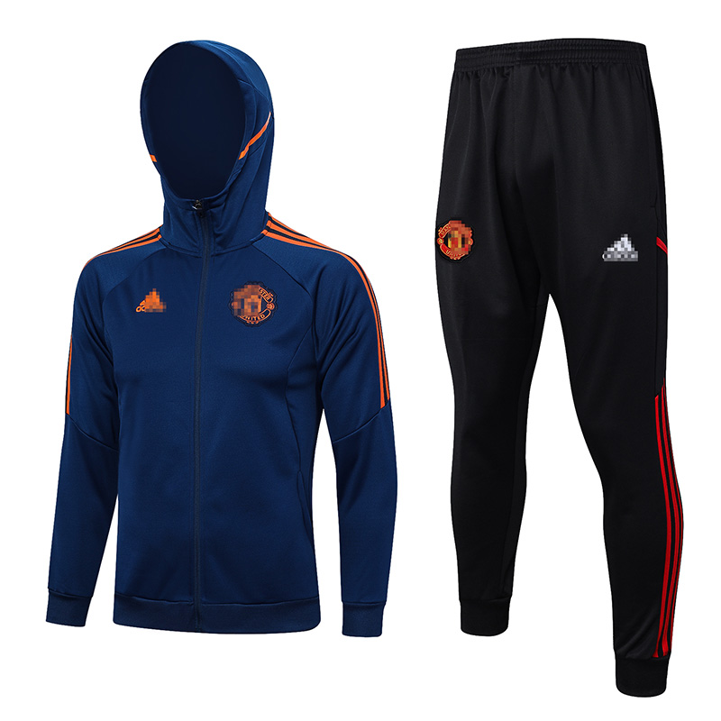 Chandal con Capucha de Manchester United 2023/2024 Azul Oscuro